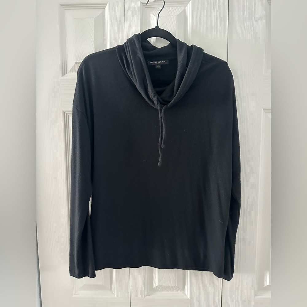 Banana Republic Black Cowl Neck Sweater Soft Knit